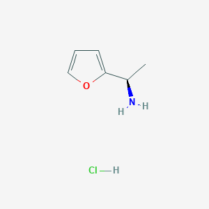 (R)-1-(Furan-2-yl)ethanamine hydrochloride chemical structure (CAS 528819-19-4)