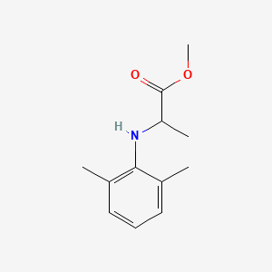 Methyl 2-((2,6-dimethylphenyl)amino)propanoate chemical structure (CAS 52888-49-0)