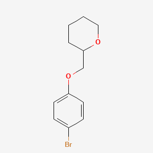 2-((4-Bromophenoxy)methyl)tetrahydro-2H-pyran chemical structure (CAS 528881-31-4)