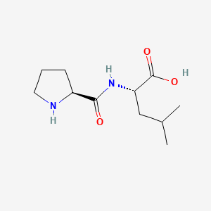 (S)-4-Methyl-2-((S)-pyrrolidine-2-carboxamido)pentanoic acid chemical structure (CAS 52899-07-7)