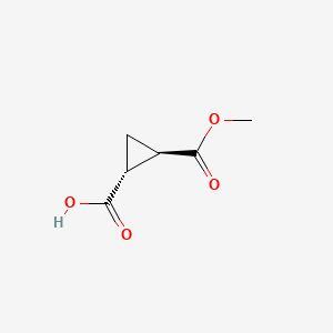 (1R,2R)-rel-2-(Methoxycarbonyl)cyclopropanecarboxylic acid chemical structure (CAS 52920-02-2)