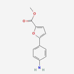 Methyl 5-(4-aminophenyl)furan-2-carboxylate chemical structure (CAS 52939-06-7)
