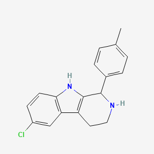 6-Chloro-1-(p-tolyl)-2,3,4,9-tetrahydro-1H-pyrido[3,4-b]indole chemical structure (CAS 529476-80-0)