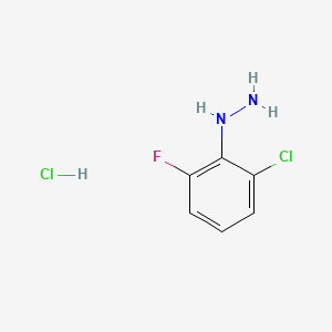 (2-Chloro-6-fluorophenyl)hydrazine hydrochloride chemical structure (CAS 529512-79-6)