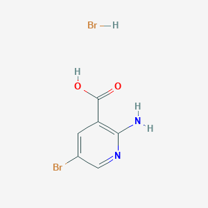 2-Amino-5-bromonicotinic acid hydrobromide chemical structure (CAS 52963-33-4)