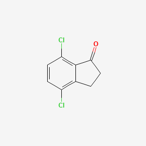 4,7-Dichloro-2,3-dihydro-1H-inden-1-one chemical structure (CAS 52977-63-6)