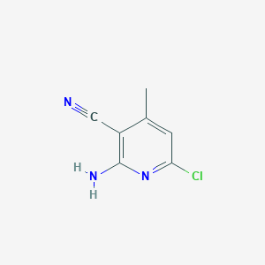 2-Amino-6-chloro-4-methylnicotinonitrile chemical structure (CAS 52982-90-8)