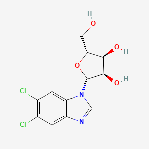 (2R,3R,4S,5R)-2-(5,6-Dichloro-1H-benzo[d]imidazol-1-yl)-5-(hydroxymethyl)tetrahydrofuran-3,4-diol chemical structure (CAS 53-85-0)