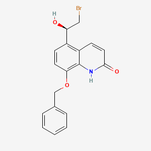 (R)-8-(Benzyloxy)-5-(2-bromo-1-hydroxyethyl)quinolin-2(1H)-one chemical structure (CAS 530084-79-8)