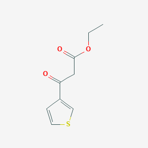 Ethyl 3-oxo-3-(thiophen-3-yl)propanoate chemical structure (CAS 53090-46-3)