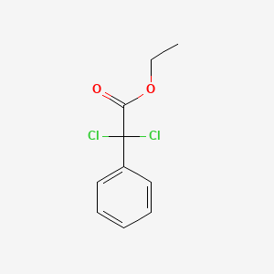 Ethyl 2,2-dichloro-2-phenylacetate chemical structure (CAS 5317-66-8)