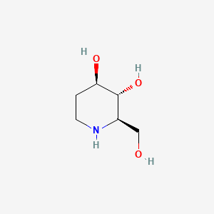 (2R,3R,4R)-2-(Hydroxymethyl)piperidine-3,4-diol chemical structure (CAS 53185-12-9)