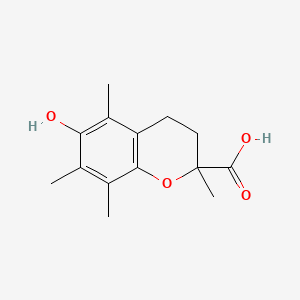 6-Hydroxy-2,5,7,8-tetramethylchroman-2-carboxylic acid chemical structure (CAS 53188-07-1)