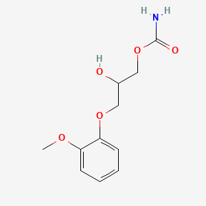 2-Hydroxy-3-(2-methoxyphenoxy)propyl carbamate chemical structure (CAS 532-03-6)