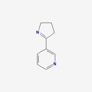 3-(3,4-Dihydro-2H-pyrrol-5-yl)pyridine chemical structure (CAS 532-12-7)