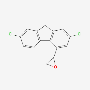 2-(2,7-Dichloro-9H-fluoren-4-yl)oxirane chemical structure (CAS 53221-14-0)