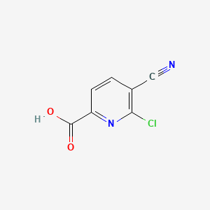 6-Chloro-5-cyanopicolinic acid chemical structure (CAS 53234-56-3)
