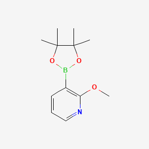 2-Methoxy-3-(4,4,5,5-tetramethyl-1,3,2-dioxaborolan-2-yl)pyridine chemical structure (CAS 532391-31-4)