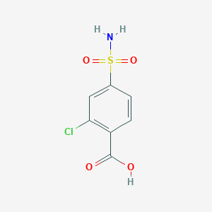 2-Chloro-4-sulfamoylbenzoic acid chemical structure (CAS 53250-84-3)