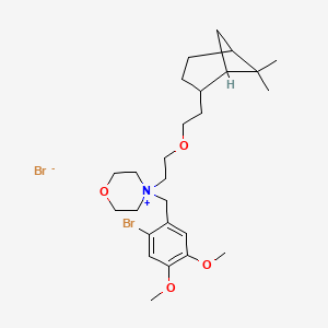 4-(2-Bromo-4,5-dimethoxybenzyl)-4-(2-(2-(6,6-dimethylbicyclo[3.1.1]heptan-2-yl)ethoxy)ethyl)morpholin-4-ium bromide chemical structure (CAS 53251-94-8)