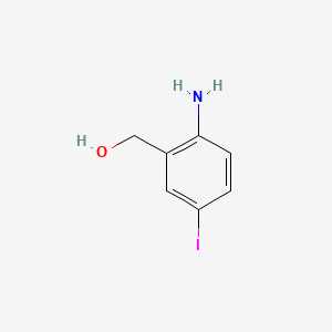 (2-Amino-5-iodophenyl)methanol chemical structure (CAS 53279-83-7)