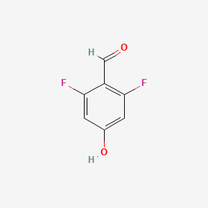 2,6-Difluoro-4-hydroxybenzaldehyde chemical structure (CAS 532967-21-8)