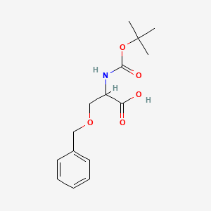 3-(Benzyloxy)-2-((tert-butoxycarbonyl)amino)propanoic acid chemical structure (CAS 53317-22-9)