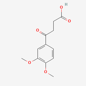 4-(3,4-Dimethoxyphenyl)-4-oxobutanoic acid chemical structure (CAS 5333-34-6)