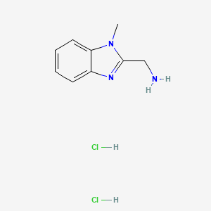 [(1-Methyl-1H-benzimidazol-2-yl)methyl]amine dihydrochloride chemical structure (CAS 53332-79-9)