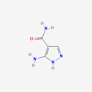 3-Amino-1H-pyrazole-4-carboxamide chemical structure (CAS 5334-31-6)