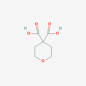 Dihydro-2H-pyran-4,4(3H)-dicarboxylic acid chemical structure (CAS 5337-04-2)