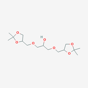 1,3-Bis((2,2-dimethyl-1,3-dioxolan-4-yl)methoxy)propan-2-ol chemical structure (CAS 53380-10-2)