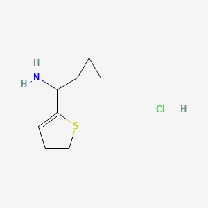 Cyclopropyl(thiophen-2-yl)methanamine hydrochloride chemical structure (CAS 53387-68-1)