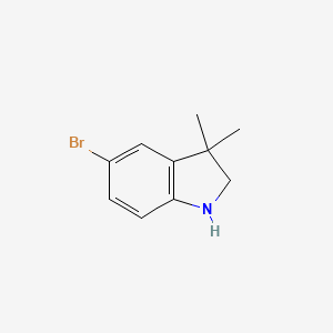 5-Bromo-3,3-dimethylindoline chemical structure (CAS 53388-86-6)