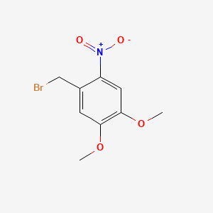 1-(Bromomethyl)-4,5-dimethoxy-2-nitrobenzene chemical structure (CAS 53413-67-5)