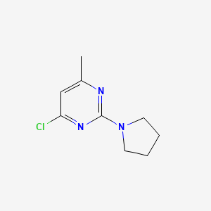 4-Chloro-6-methyl-2-(pyrrolidin-1-yl)pyrimidine chemical structure (CAS 53461-40-8)