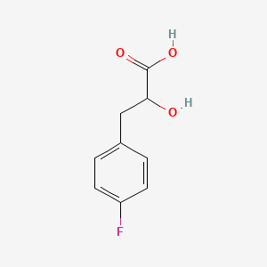3-(4-Fluorophenyl)-2-hydroxypropanoic acid chemical structure (CAS 53484-49-4)