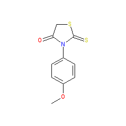 3-(4-Methoxyphenyl)-2-thioxothiazolidin-4-one chemical structure (CAS 5350-09-4)