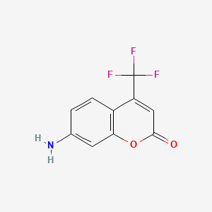 7-Amino-4-(trifluoromethyl)-2H-chromen-2-one chemical structure (CAS 53518-15-3)