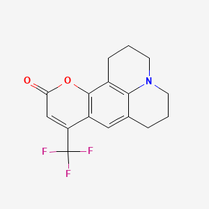 2,3,6,7-Tetrahydro-9-(trifluoromethyl)-1H,5H,11H-[1]benzopyrano[6,7,8-ij]quinolizin-11-one chemical structure (CAS 53518-18-6)