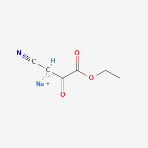 Sodium 1-cyano-3-ethoxy-2,3-dioxopropan-1-ide chemical structure (CAS 53544-13-1)