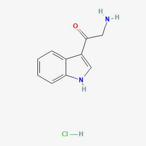 2-Amino-1-(1H-indol-3-yl)ethanone hydrochloride chemical structure (CAS 53552-11-7)