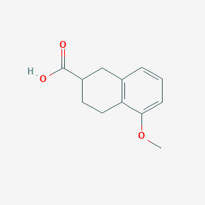 5-Methoxy-1,2,3,4-tetrahydronaphthalene-2-carboxylic acid chemical structure (CAS 53568-17-5)