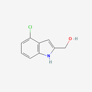 (4-Chloro-1H-indol-2-yl)methanol chemical structure (CAS 53590-41-3)