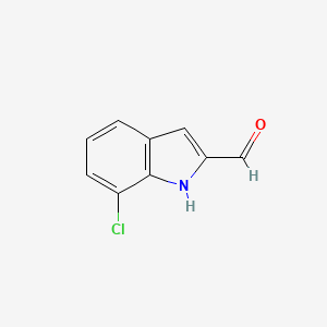 7-Chloro-1H-indole-2-carbaldehyde chemical structure (CAS 53590-65-1)