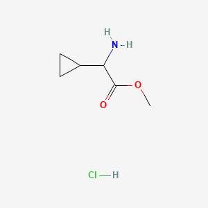 Methyl 2-amino-2-cyclopropylacetate hydrochloride chemical structure (CAS 535936-86-8)