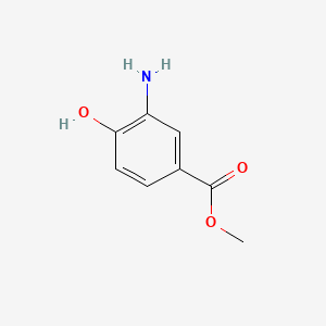 Methyl 3-amino-4-hydroxybenzoate chemical structure (CAS 536-25-4)