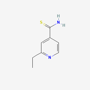 2-Ethylpyridine-4-carbothioamide chemical structure (CAS 536-33-4)
