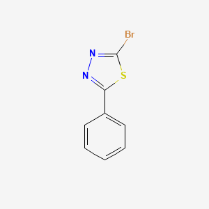 2-Bromo-5-phenyl-1,3,4-thiadiazole chemical structure (CAS 53645-95-7)