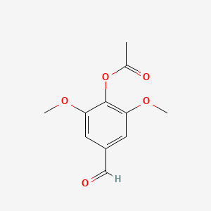 4-Formyl-2,6-dimethoxyphenyl acetate chemical structure (CAS 53669-33-3)